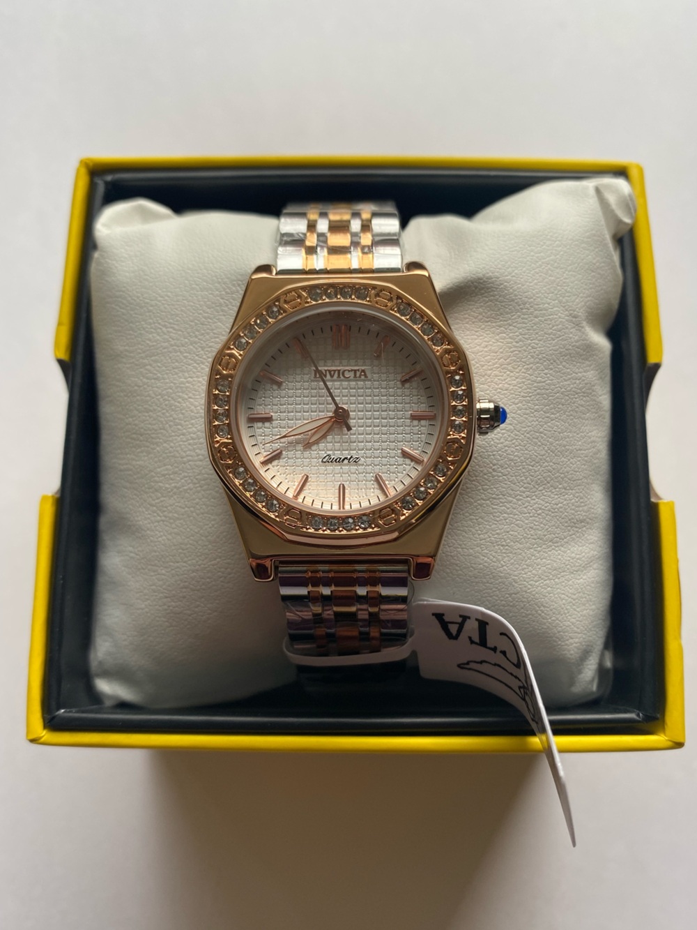 NEW Invicta Wildflower Women’s Two Tone Crystal Watch 33mm Designer